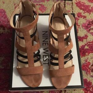 Nine West suede block heel sandal